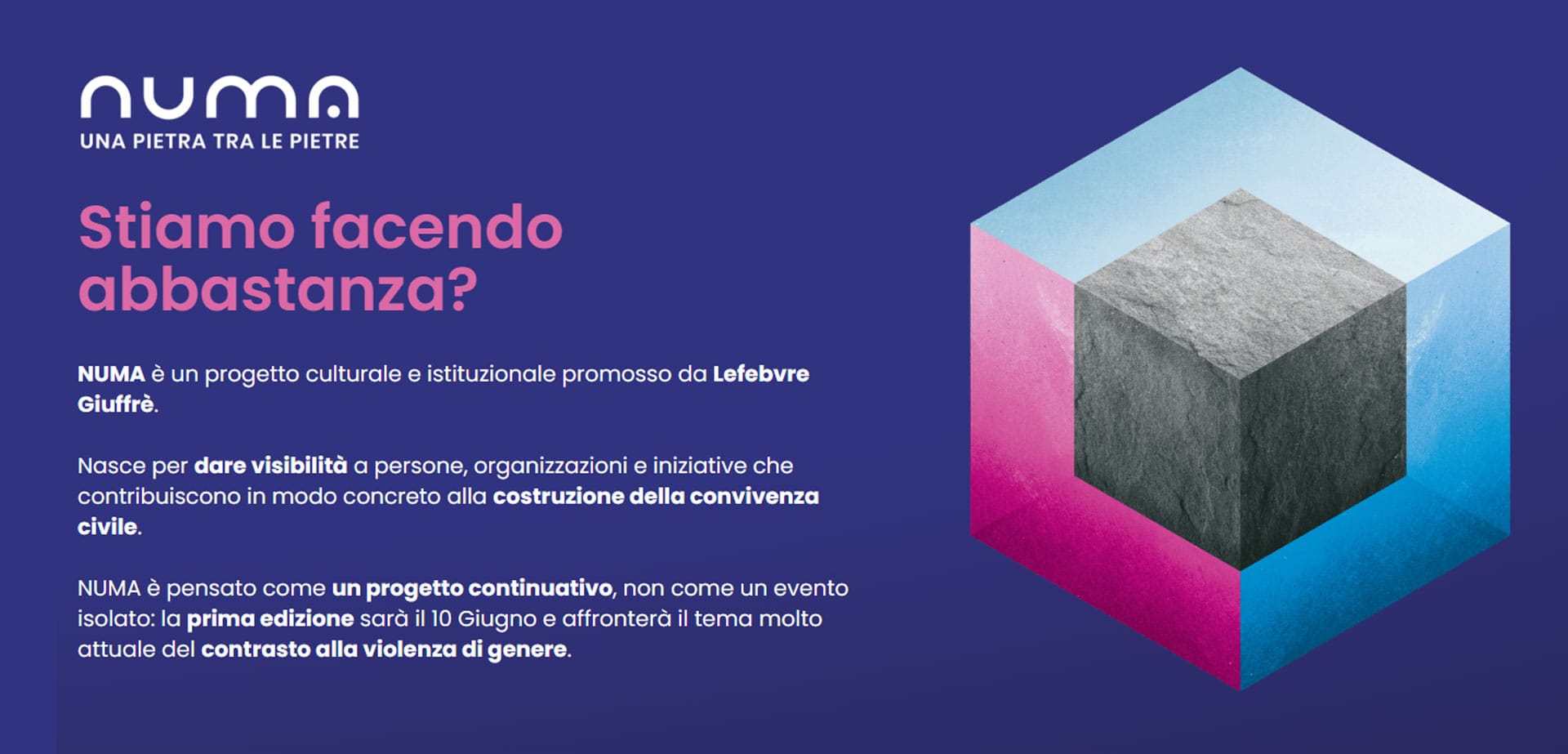 Numa 2026 - Una pietra tra le pietre